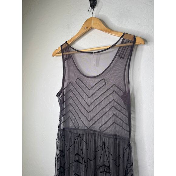 Free People Black and White Mini Dress - Picture 4 of 8